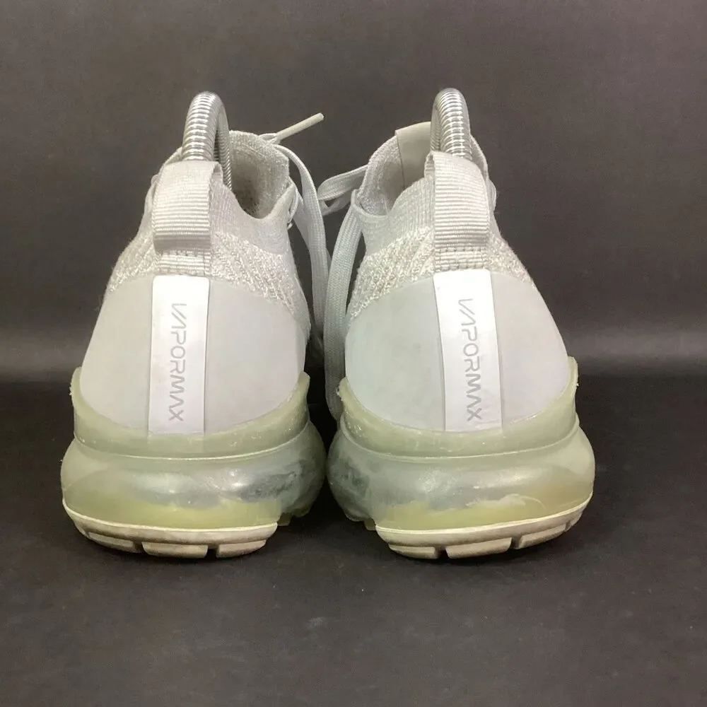 Nike Air VaporMax Flyknit 3 Womens Sz 10 Pure Platinum - Gray-Green - AJ6910-100